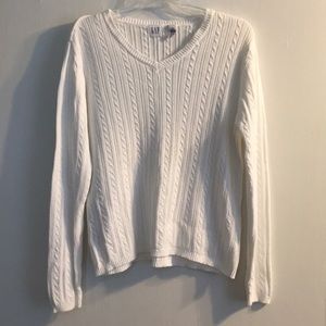 White cotton Gap sweater
